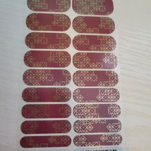 Full Sheet Jam Nail Wraps - Marsala Sky